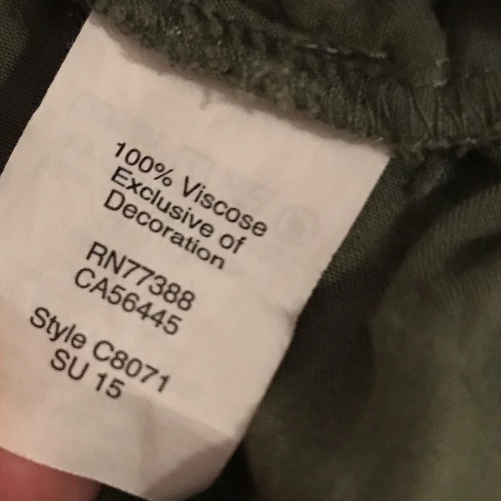Madewell Army Green Pull On Jogger Pants - Picture 8 of 9